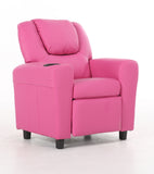 Kid's Tables, Chairs & Seats: Oliver Kids Recliner Chair Sofa Children Lounge Couch PU Armchair - Pink