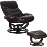 Arm Chairs & Recliners: Julio Faux Leather Premium Reclining Lounge Arm Chair w/ Ottoman Swivel Sofa