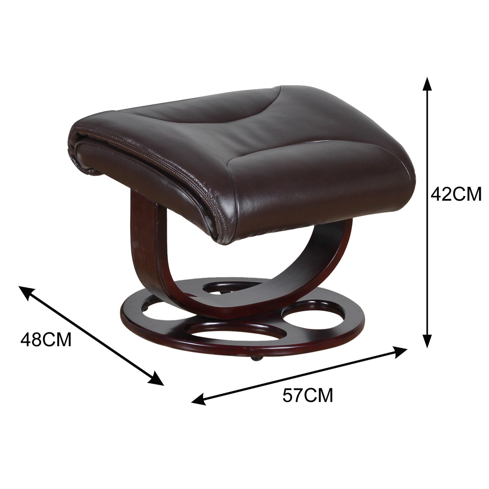 Arm Chairs & Recliners: Julio Faux Leather Premium Reclining Lounge Arm Chair w/ Ottoman Swivel Sofa