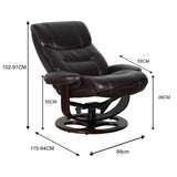 Arm Chairs & Recliners: Julio Faux Leather Premium Reclining Lounge Arm Chair w/ Ottoman Swivel Sofa