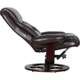 Arm Chairs & Recliners: Julio Faux Leather Premium Reclining Lounge Arm Chair w/ Ottoman Swivel Sofa