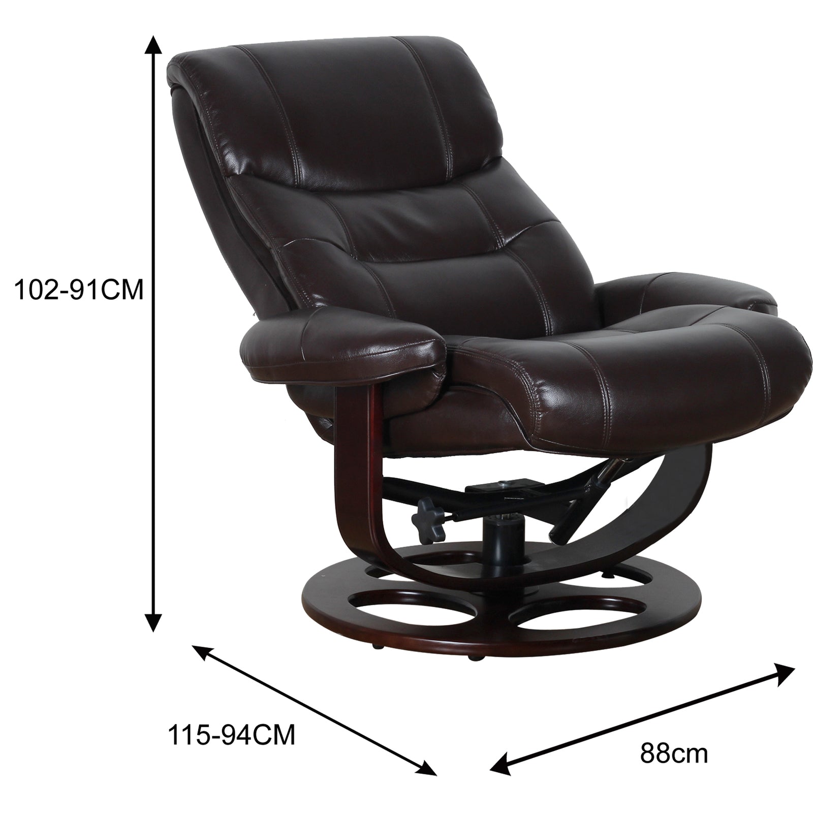 Arm Chairs & Recliners: Julio Faux Leather Premium Reclining Lounge Arm Chair w/ Ottoman Swivel Sofa
