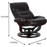 Arm Chairs & Recliners: Julio Faux Leather Premium Reclining Lounge Arm Chair w/ Ottoman Swivel Sofa