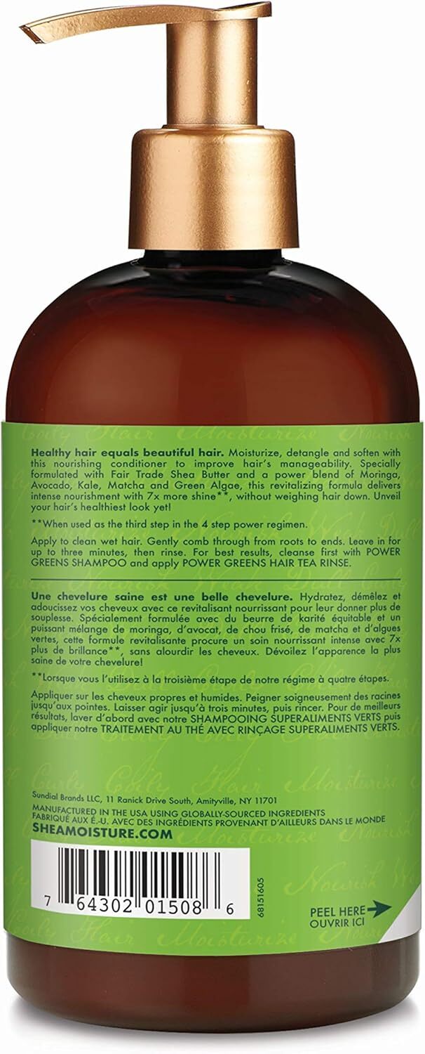 Shampoo & Conditioner: Shea Moisture Moringa & Avocado Power Greens Conditioner 384ml