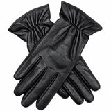 Womens Premium Kangaroo Leather Gloves 100% Wool Lined Winter Warm - Black - Small