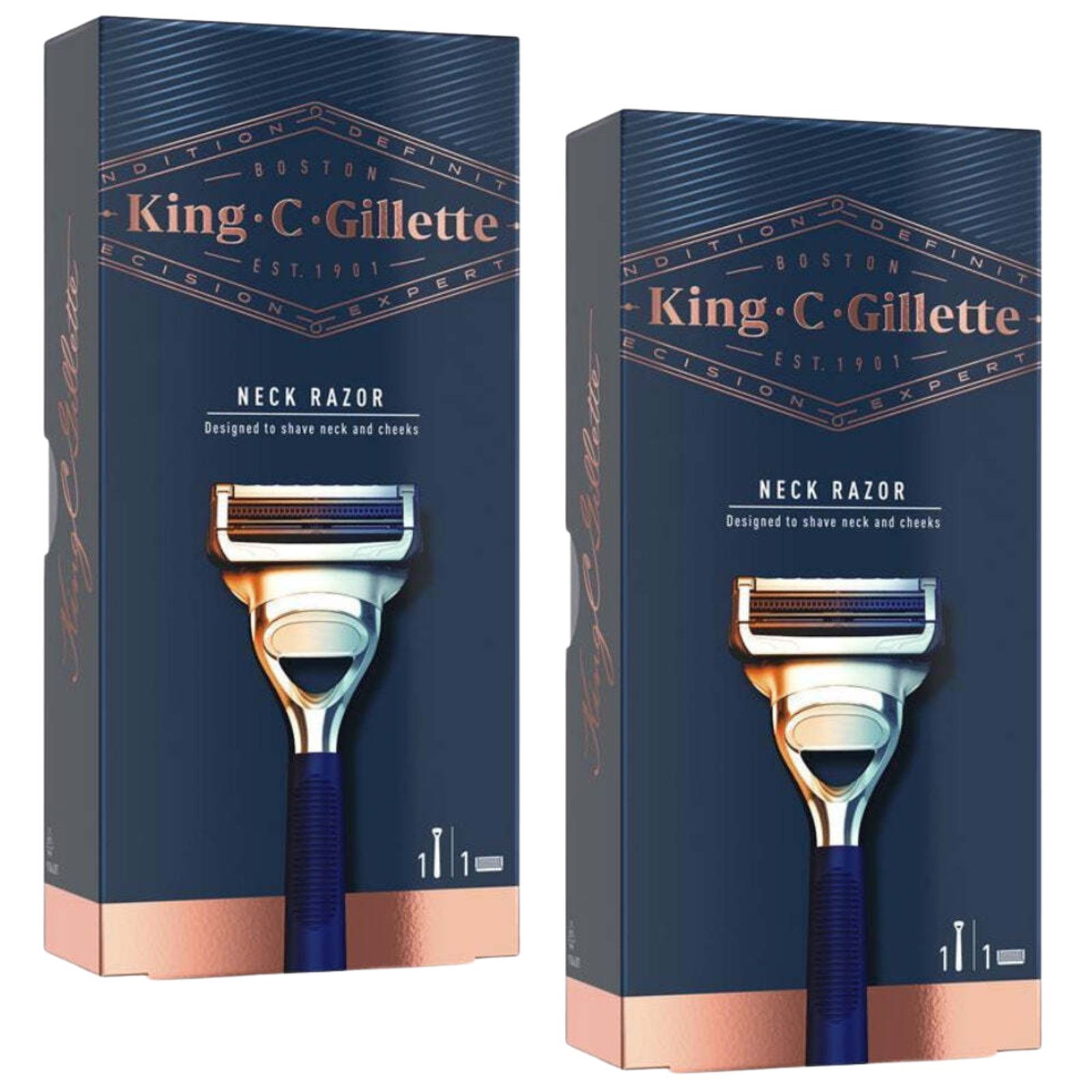 Hair Removal: Gillette Razor for Neck & Cheeks - 2 Packs