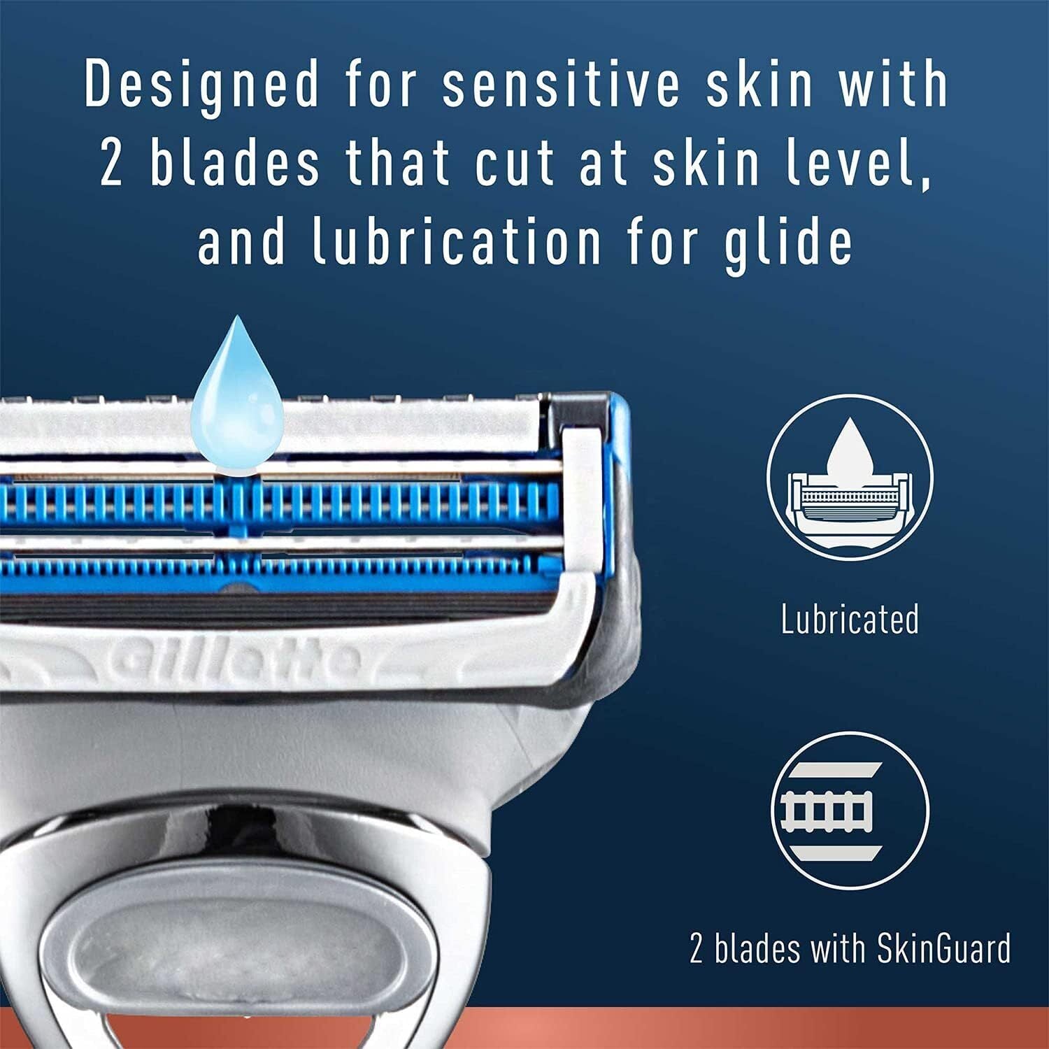 Hair Removal: Gillette Razor for Neck & Cheeks - 2 Packs