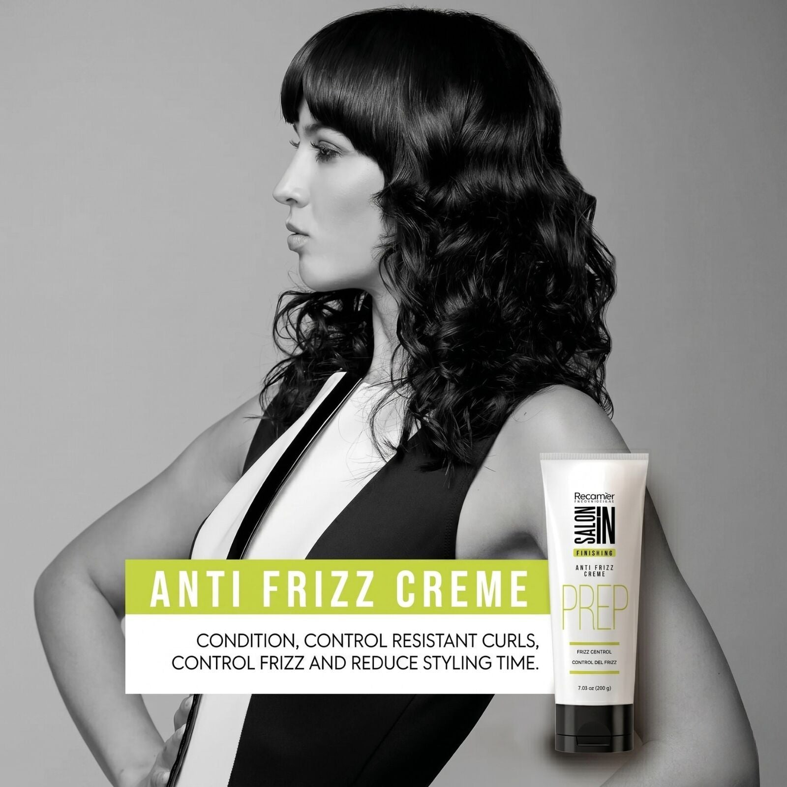 Recamier Professional In Finishing Anti Frizz Hair Cream PREP 7oz Serum - Crema
