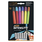 Pens & Pencils: BiC Intensity Permanent Markers - 1 Pack of 12 - Assorted Colours