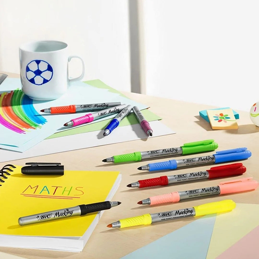 Pens & Pencils: BiC Intensity Permanent Markers - 1 Pack of 12 - Assorted Colours
