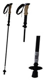 Supports & Braces: Telescopic Adjustable Hiking Pole Folding Walking Stick Adjustable Trekking 105cm - 125cm