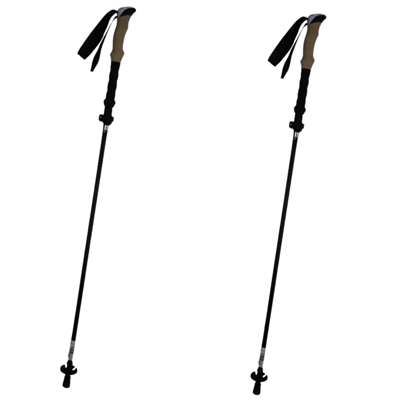 Supports & Braces: 2x Telescopic Adjustable Hiking Pole Folding Walking Stick Adjustable Trekking 105cm - 125cm