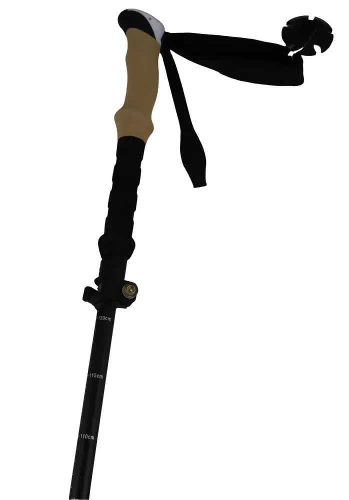 Supports & Braces: 2x Telescopic Adjustable Hiking Pole Folding Walking Stick Adjustable Trekking 105cm - 125cm