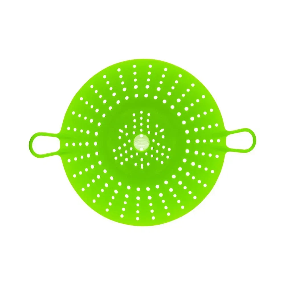 Chef'n Vibe Round 29.5cm Silicone Vegetable Steamer Kitchen Cooking Basket - Green