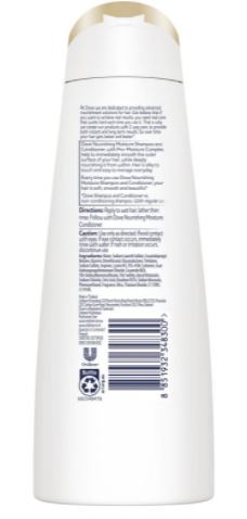 Shampoo & Conditioner: Dove 320mL Shampoo Nourishing Moisture For Normal To Dry Hair