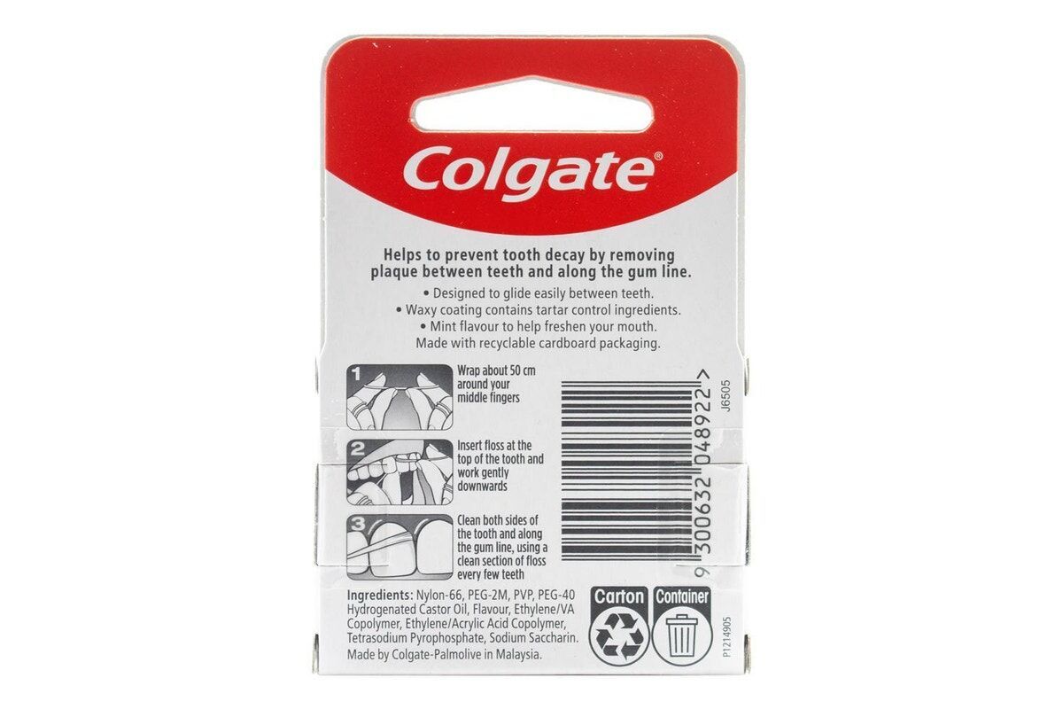 6x Colgate Dental Floss Tartar Control 25m