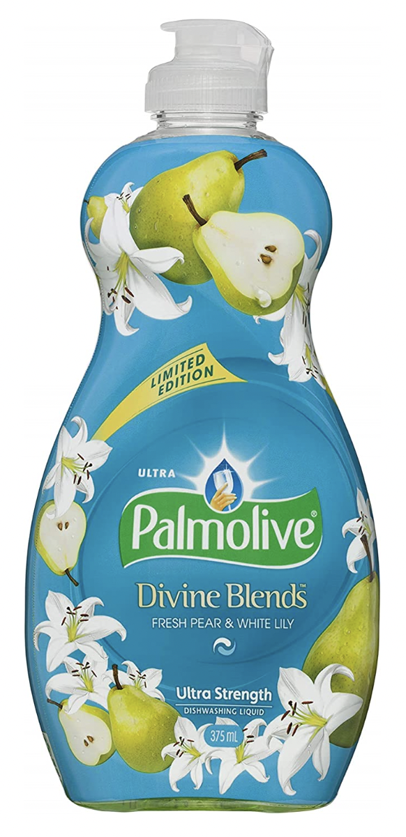 Laundry Cleaning Supplies: Palmolive Dishwashing Liquid Ultra Divine Blends 375ml - Fresh Pear & White Lily
