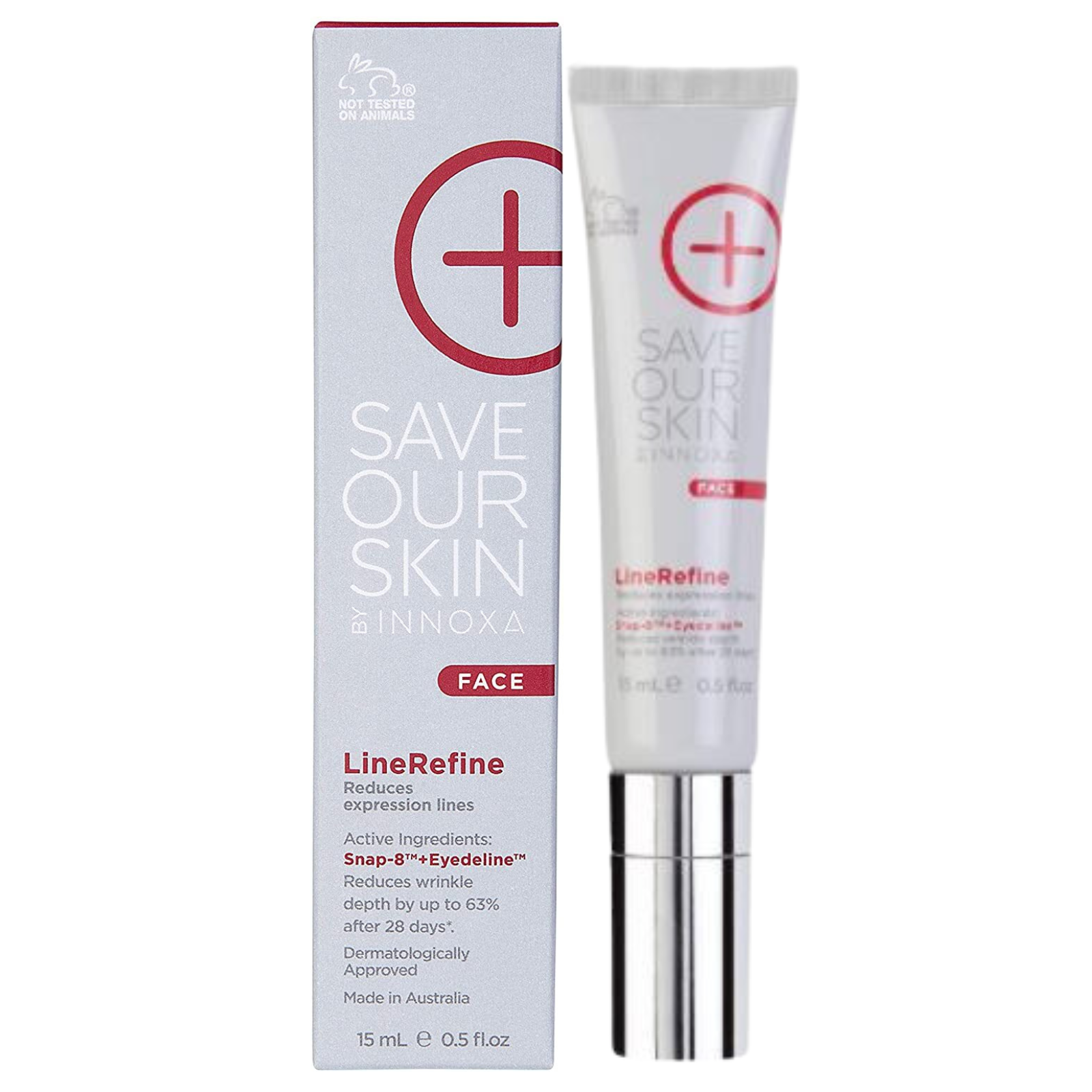 Innoxa 15mL Save Our Skin Face Linerefine Rerduces Wrinkle Line and Expression Line