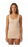 Ambra Seamfree Featherlight Underbust Slip Singlet Top in Nude - 12-14