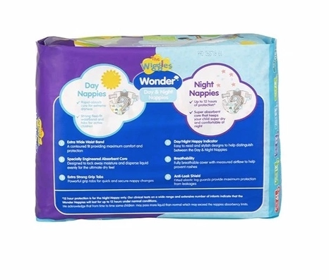 Baby Health & Grooming Kits: Wonder Pk27 the Wiggles Day & Night Nappies Diapers Infant 4 - 8 Kg Size 2