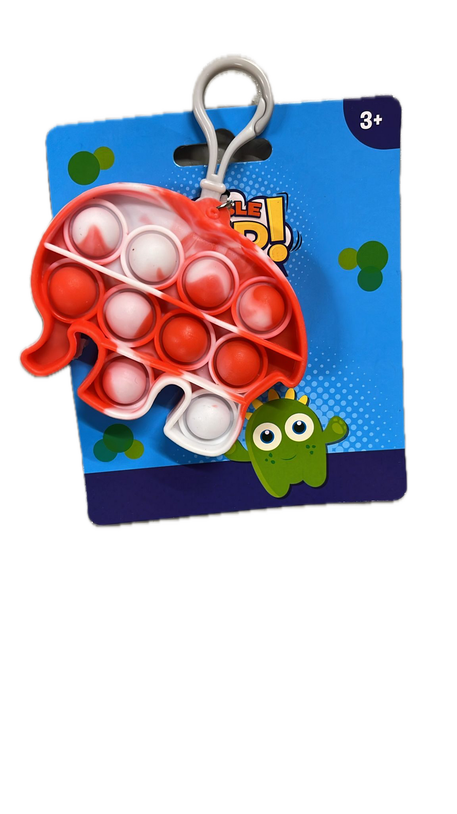 Activity Toys: Push Bubble Pop It Fidget Keyring Squeeze Toy Sensory Silicone Stress Reliever