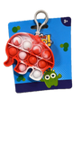 Activity Toys: Push Bubble Pop It Fidget Keyring Squeeze Toy Sensory Silicone Stress Reliever