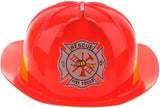 Costumes & Accessories: KIDS FIREMAN HAT Firemans Helmet Costume Dress Up Party Red Plastic Halloween Cap