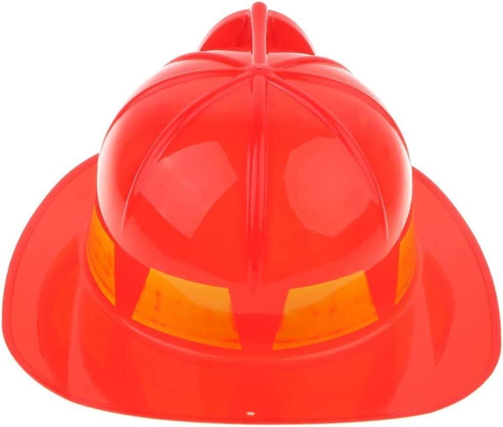 Costumes & Accessories: KIDS FIREMAN HAT Firemans Helmet Costume Dress Up Party Red Plastic Halloween Cap
