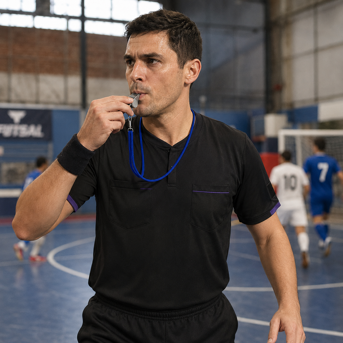 Metal Whistle w/ Neck Cord Sports Referee Indoor Outdoor