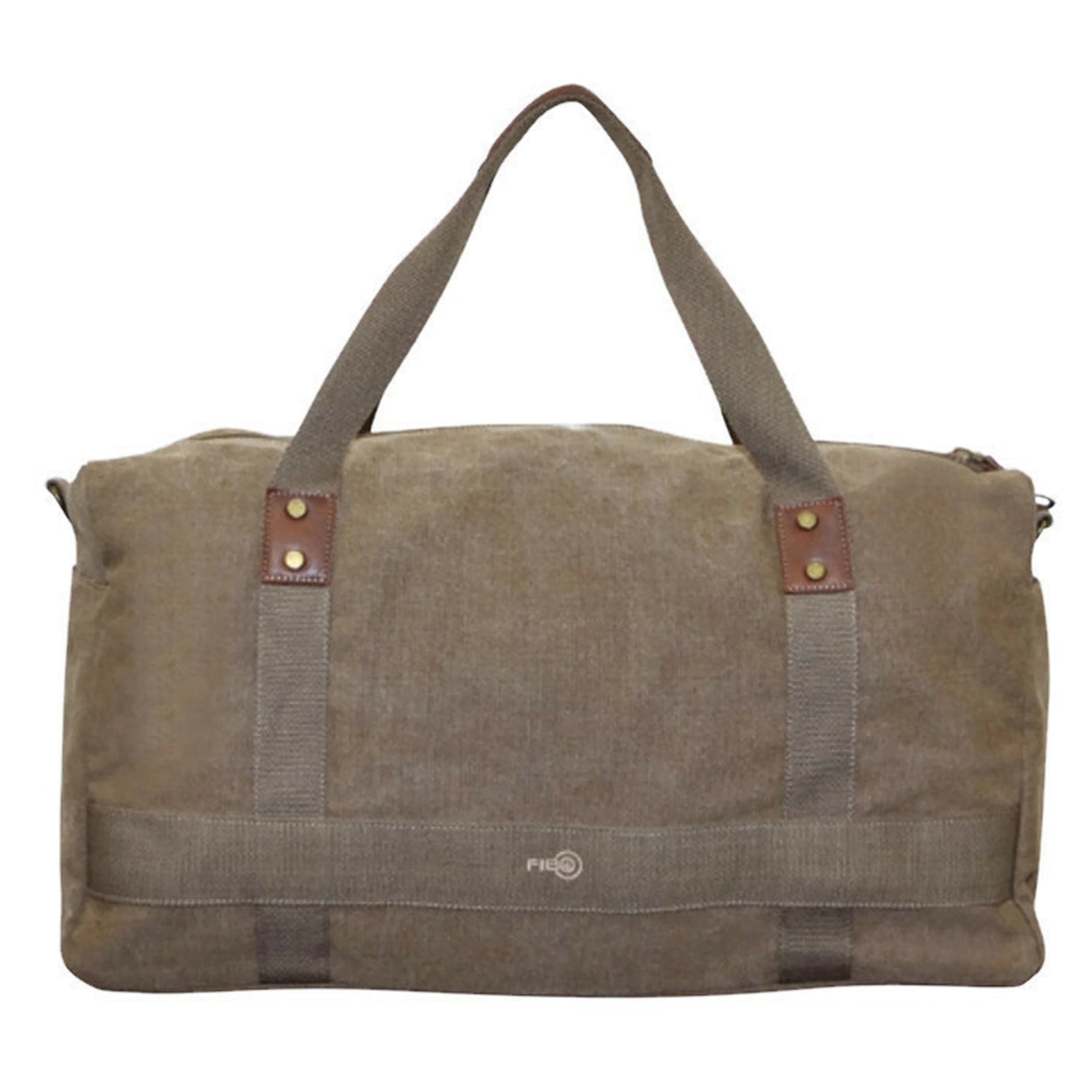Men's Accessories: FIB 52cm Canvas Travel Duffle Bag Casual Duffel - Khaki