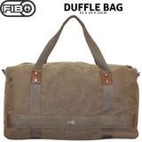 Men's Accessories: FIB 52cm Canvas Travel Duffle Bag Casual Duffel - Khaki