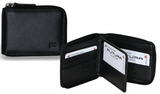 Men's Accessories: Futura Mens Zip Around Leather Wallet RFID Gift - Black