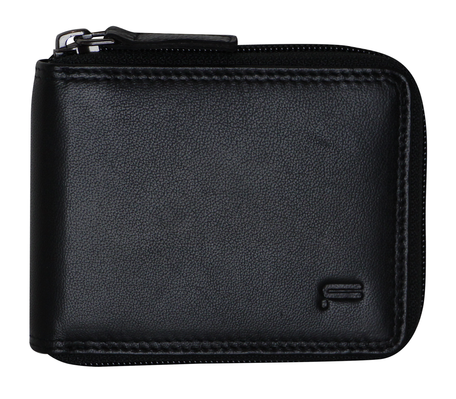 Men's Accessories: Futura Mens Zip Around Leather Wallet RFID Gift - Black