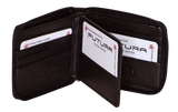 Men's Accessories: Futura Mens RFID Protected Genuine Leather Wallet Zip Around - Brown