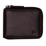 Men's Accessories: Futura Mens RFID Protected Genuine Leather Wallet Zip Around - Brown