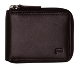 Men's Accessories: Futura Mens RFID Protected Genuine Leather Wallet Zip Around - Brown