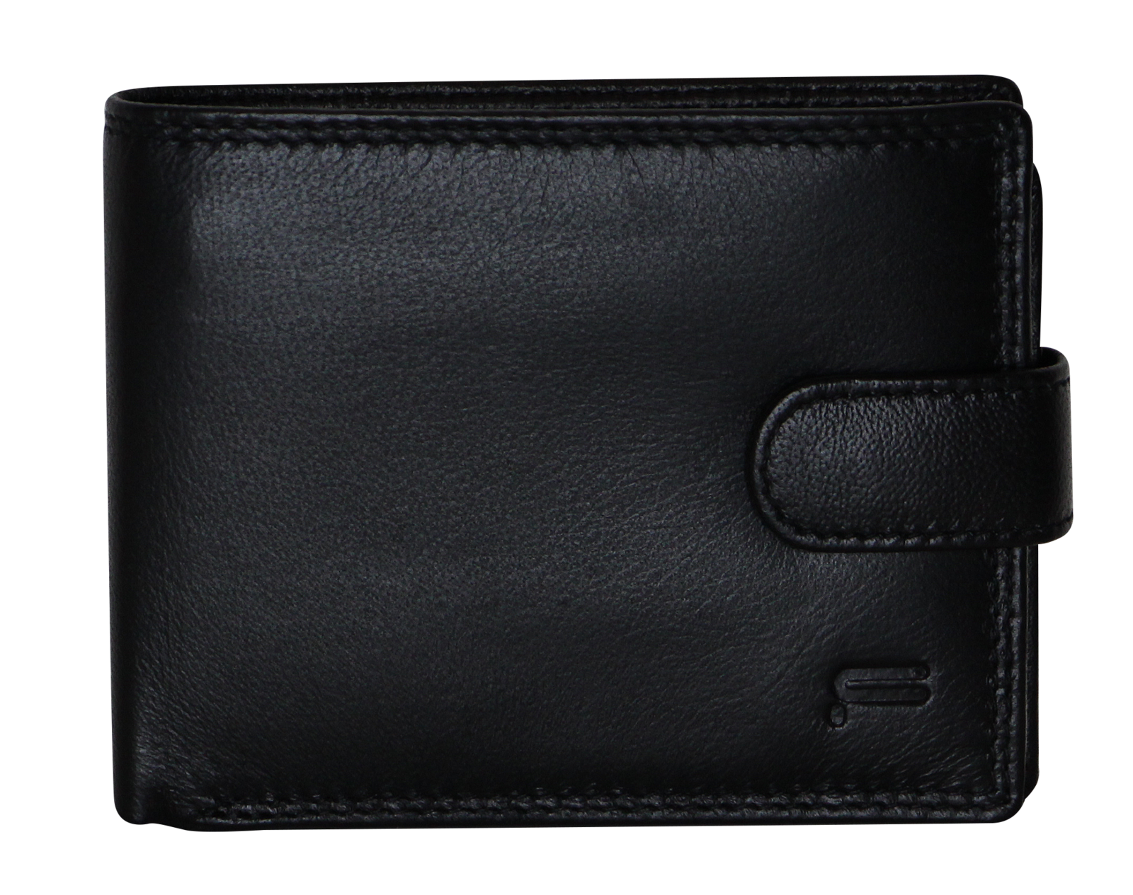 Men's Accessories: Futura Mens RFID Leather Fold Over Wallet - Black