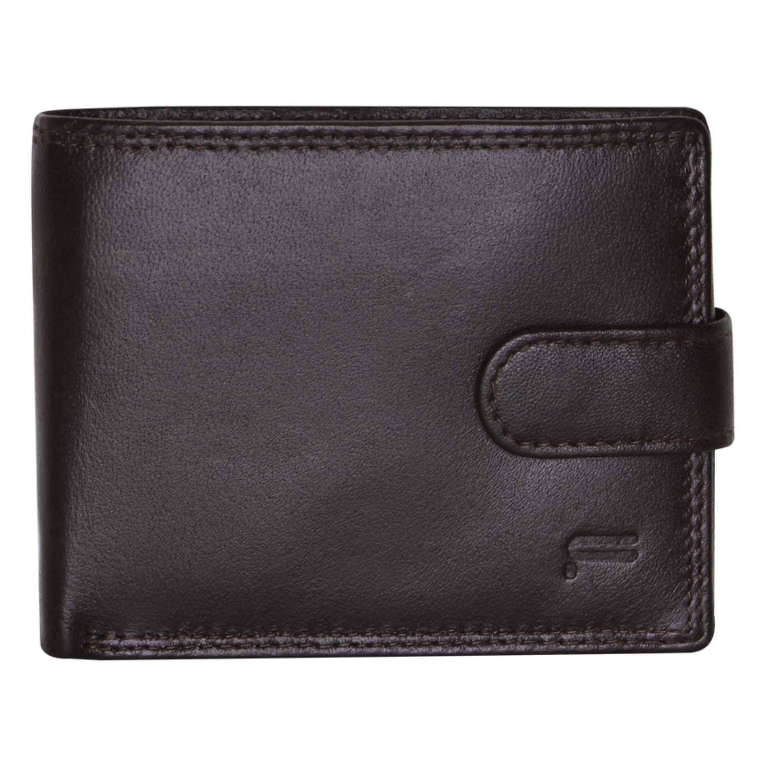 Men's Accessories: Futura Mens RFID Leather Coin Fold Over Wallet - Brown