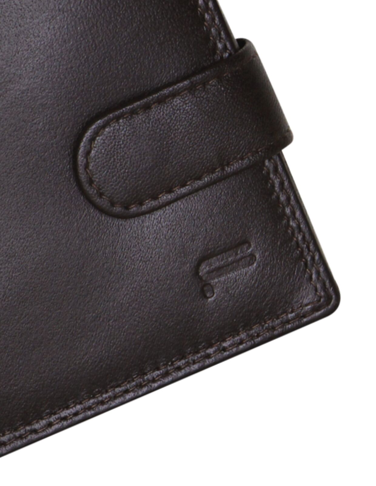 Men's Accessories: Futura Mens RFID Leather Coin Fold Over Wallet - Brown
