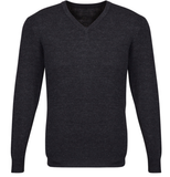 Mens Advatex Varesa Wool Pullover Jumper Cardigan V Neck - Charcoal - L