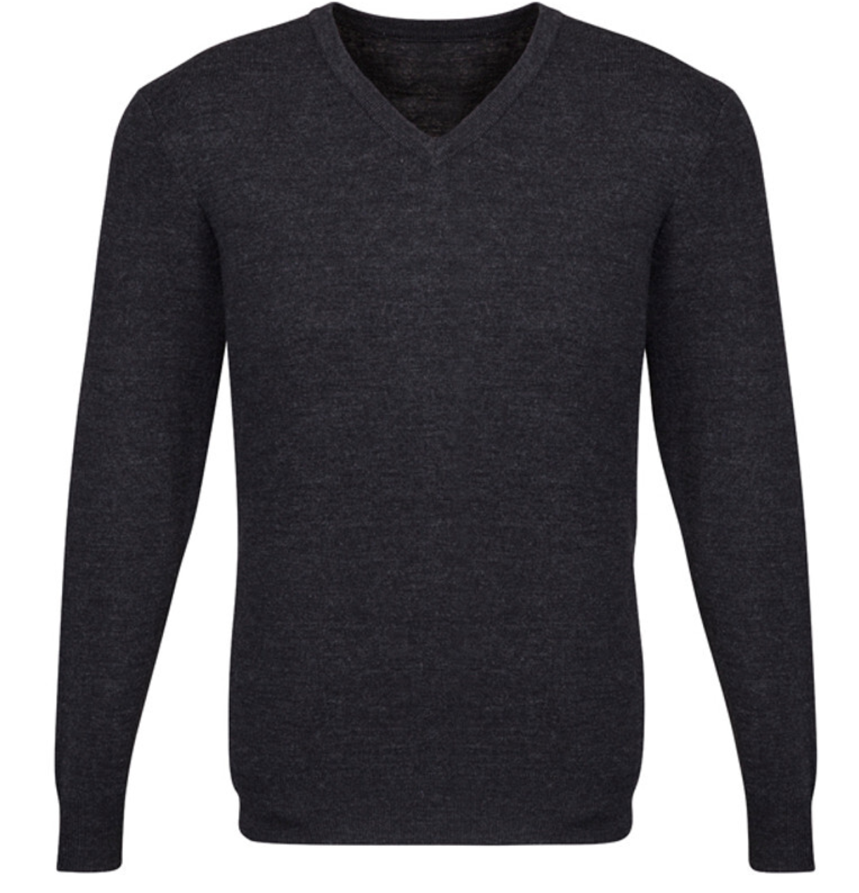 Men's Sweats & Trackpants: Mens Advatex Varesa Wool Pullover Jumper Cardigan V Neck - Charcoal - XL