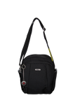 Men's Accessories: FIB Mens Tablet Crossover Bag Shoulder Strap Travel Wallet - Black