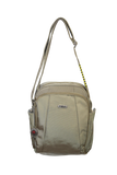 Men's Accessories: FIB Mens Tablet Crossover Travel Wallet Crossbody Shoulder Bag - Sand
