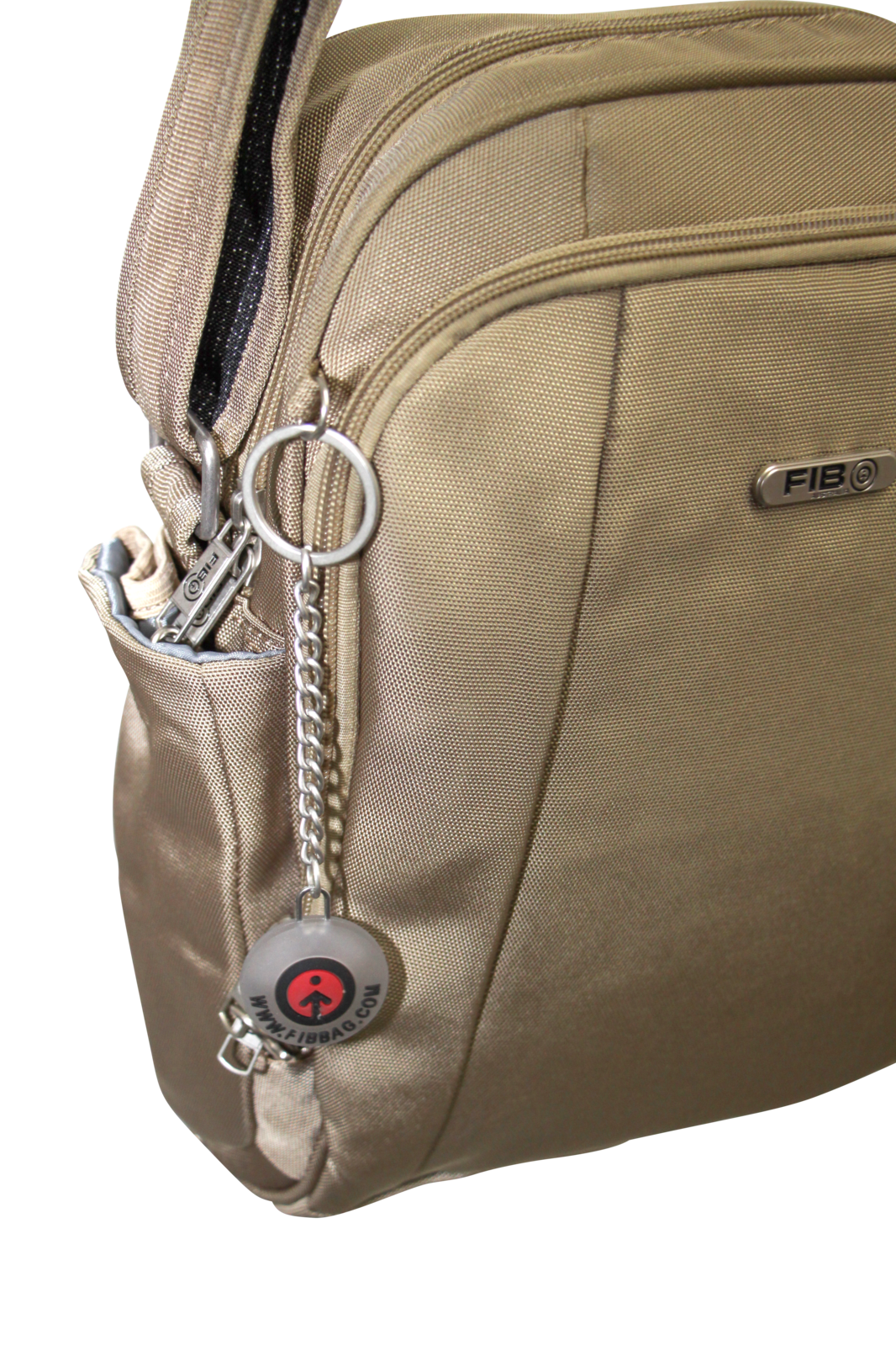 Men's Accessories: FIB Mens Tablet Crossover Travel Wallet Crossbody Shoulder Bag - Sand
