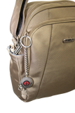 Men's Accessories: FIB Mens Tablet Crossover Travel Wallet Crossbody Shoulder Bag - Sand