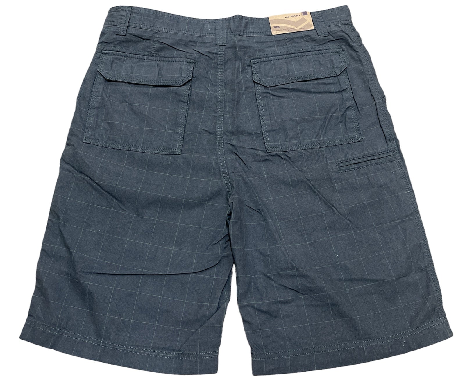 Mens 100% Cotton Summer Shorts - Check Grey - 2XL/38