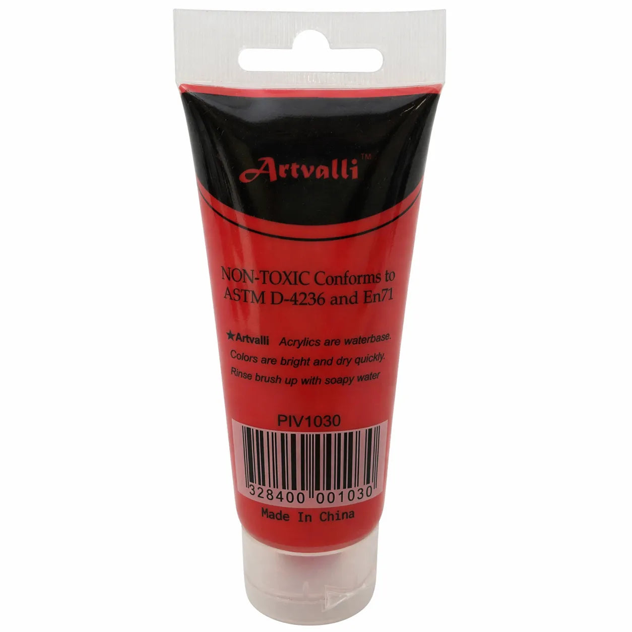Acrylic Paint 75ml Tube Water Based Non Toxic Artist Craft - Brilliant Red