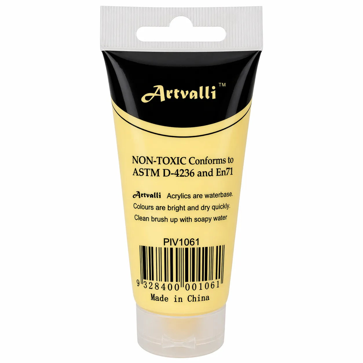 Acrylic Paint 75ml Tube Water Based Non Toxic Artist Craft - Naples Yellow