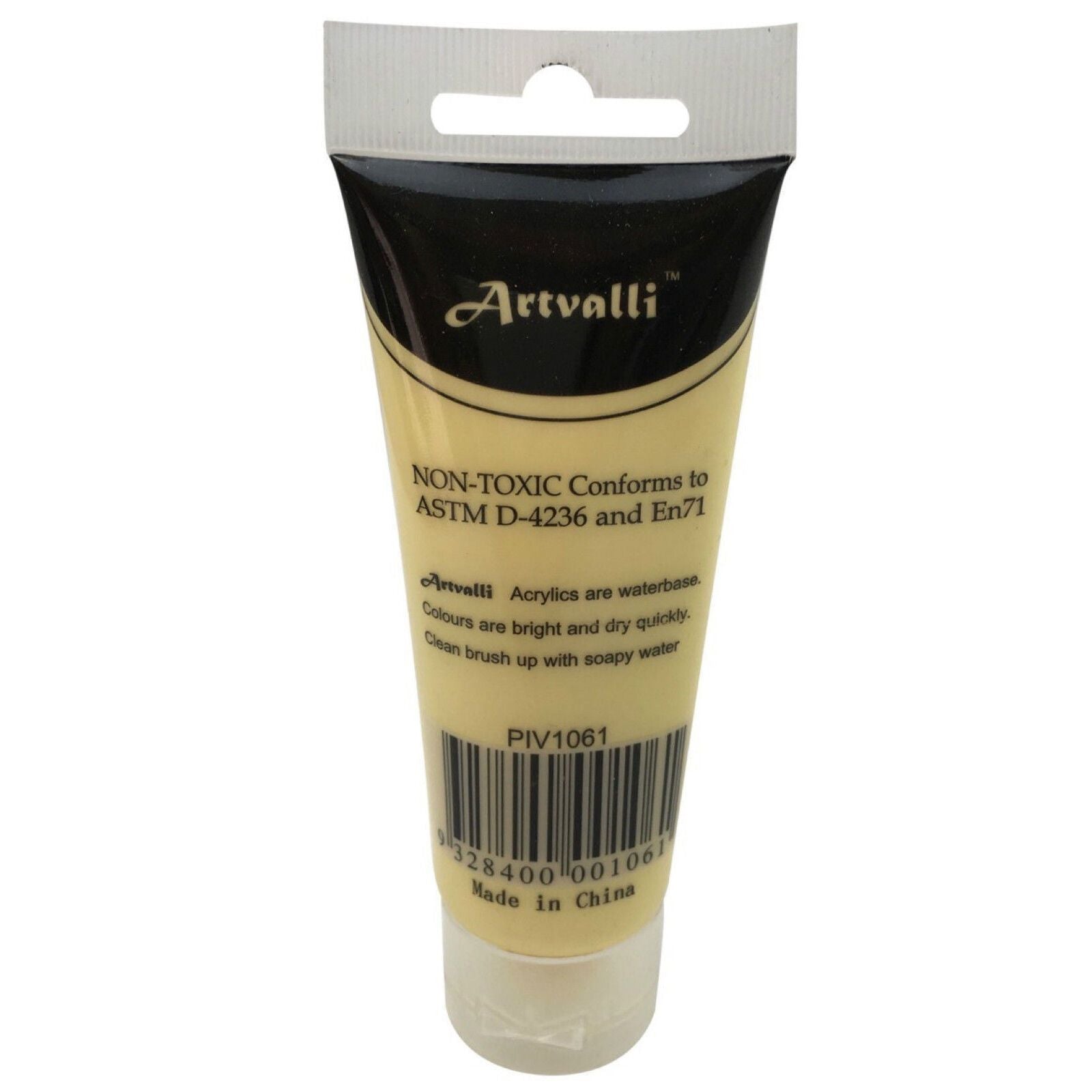 Acrylic Paint 75ml Tube Water Based Non Toxic Artist Craft - Naples Yellow