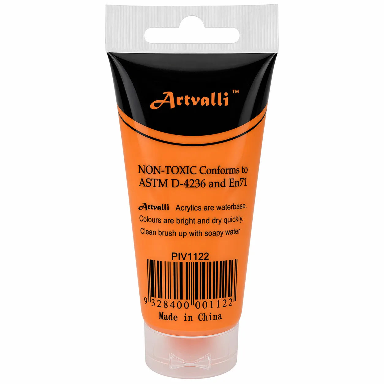 Acrylic Paint 75ml Tube Water Based Non Toxic Artist Craft - Orange